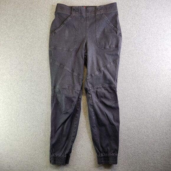 SPANX Pants - Spanx Jogger Pants Womens Large Gray Stretch Twill Cargo Zip Ankles Shaping